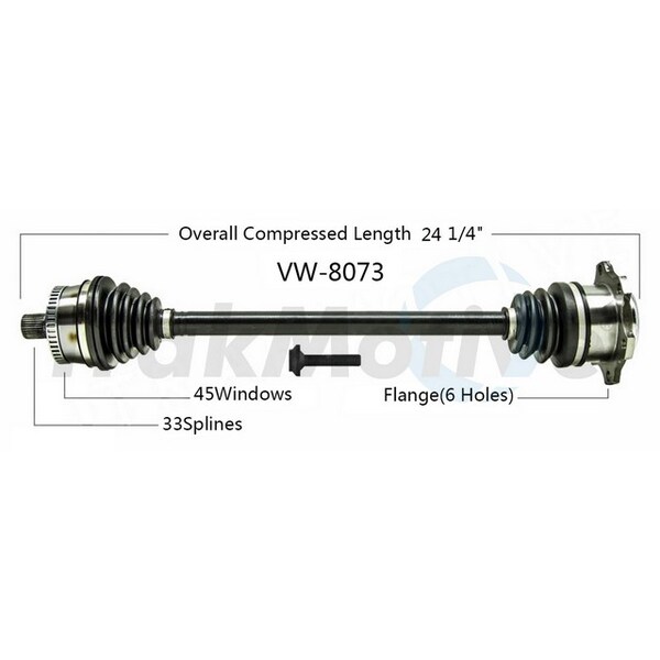 Surtrack Axle Cv Axle Shaft, Vw-8073 VW-8073 - main
